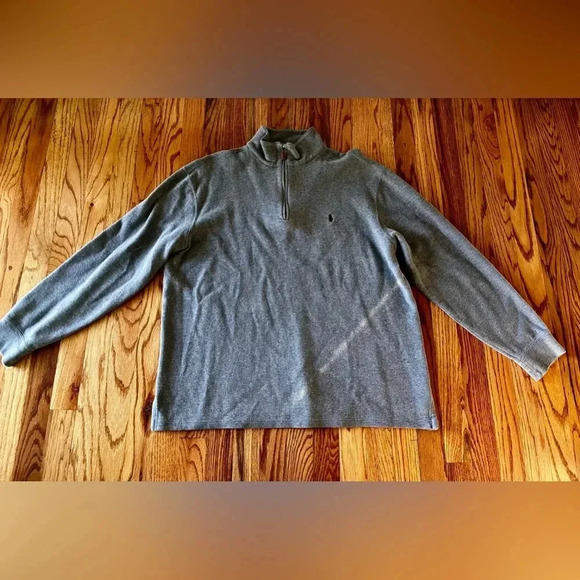 Polo Ralph Lauren - Men’s Quarter Zip - Gray - Large - Picture 1 of 10